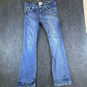 La Idol Jeans Womens‎ 11 Blue Denim Stretch Low Rise Medium Wash Straight Leg